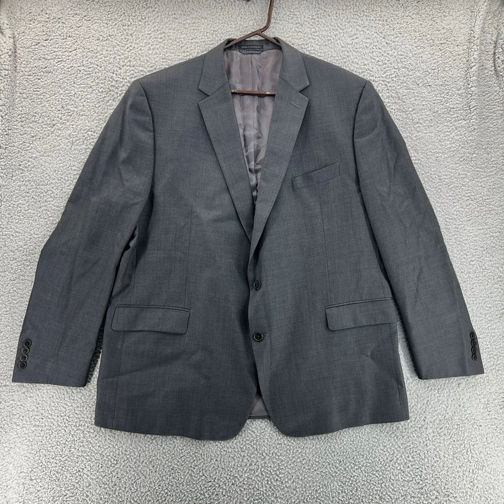 Lauren Ralph Lauren Men's 50L Gray Suit Jacket Blazer Wool Blend Big & Tall‎
